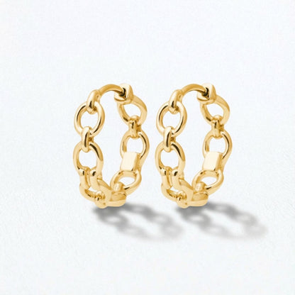 Boucles d'oreilles créoles plaqué or 18K zirconium 2,3 cm Classica Bellaime