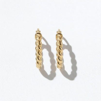 Boucles d'oreilles créoles plaqué or 18K Daphnée Bellaime 5