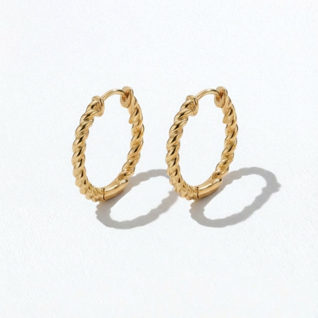 Boucles d'oreilles créoles plaqué or 18K Daphnée Bellaime