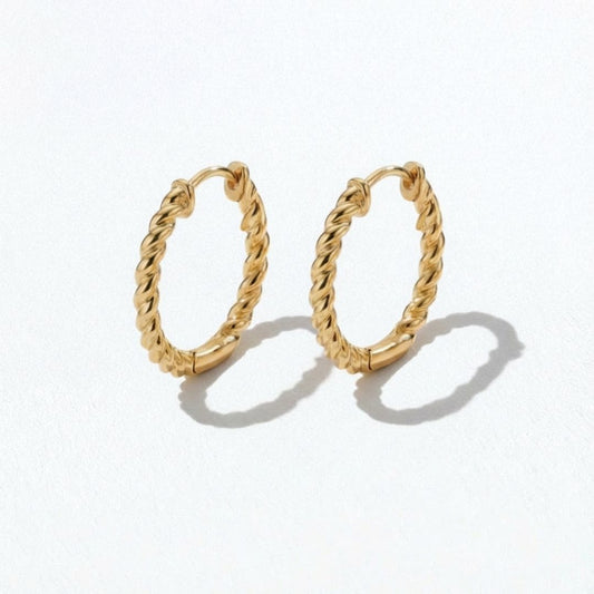 Boucles d'oreilles créoles plaqué or 18K Daphnée Bellaime