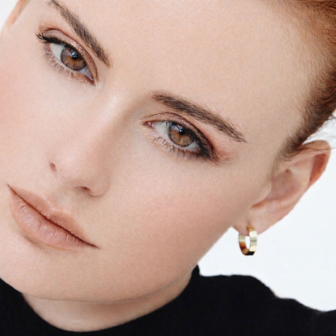 Boucles d'oreilles créoles plaqué or 18K 1,5 cm Futurama Bellaime 2