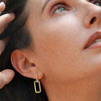 Boucles d'oreilles creole plaqué or 18K 2,5 cm Union Bellaime 2