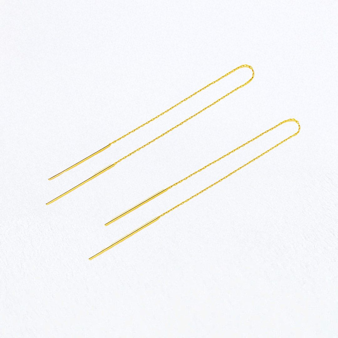 Boucles d'oreilles fil plaqué or 18K Purity Bellaime 3