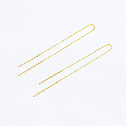 Boucles d'oreilles fil plaqué or 18K Purity Bellaime 3