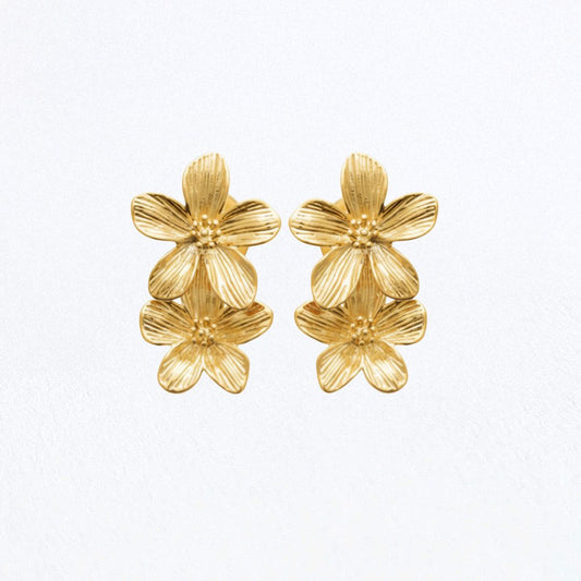 Boucles d'oreilles fleur acier inoxydable Adèle Bellaime