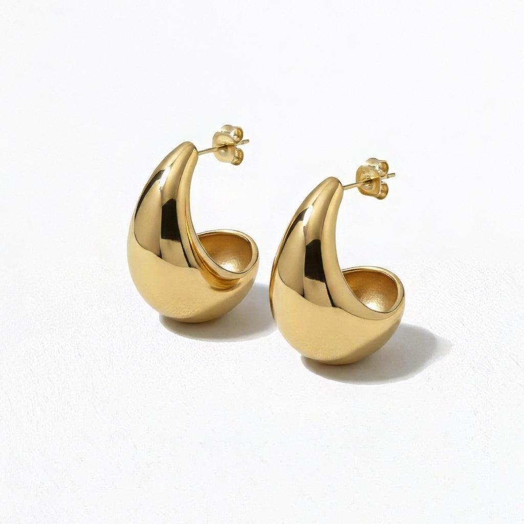 Boucle d'oreille goutte acier inoxydable Bellaime
