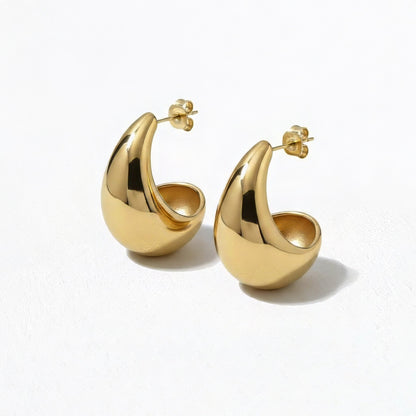 Boucle d'oreille goutte acier inoxydable Bellaime
