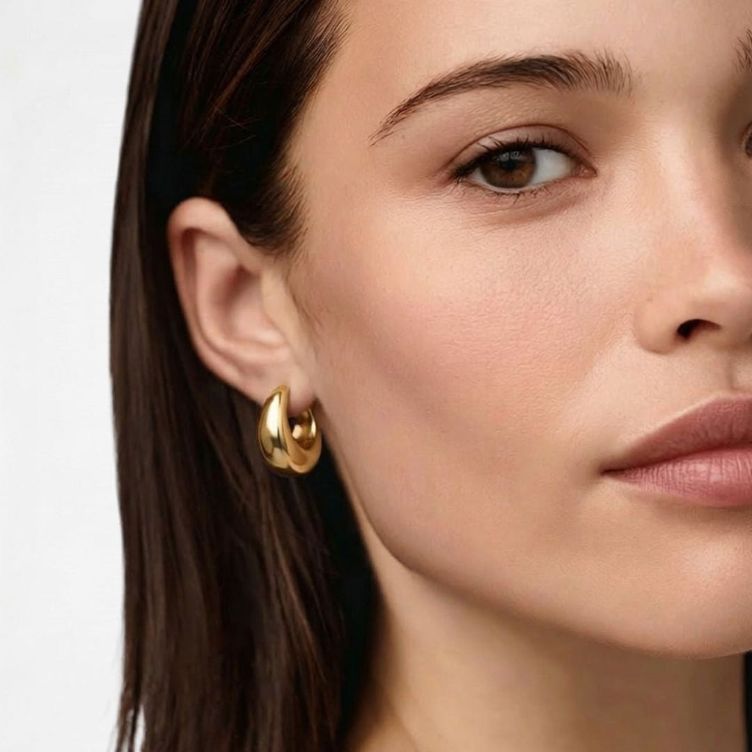 Boucle d'oreille goutte acier inoxydable Bellaime 2