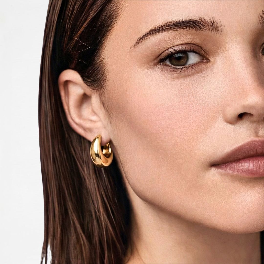 Boucle d'oreille goutte acier inoxydable Bellaime 2