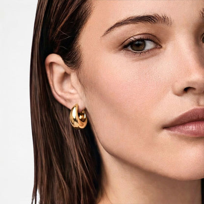 Boucle d'oreille goutte acier inoxydable Bellaime 2