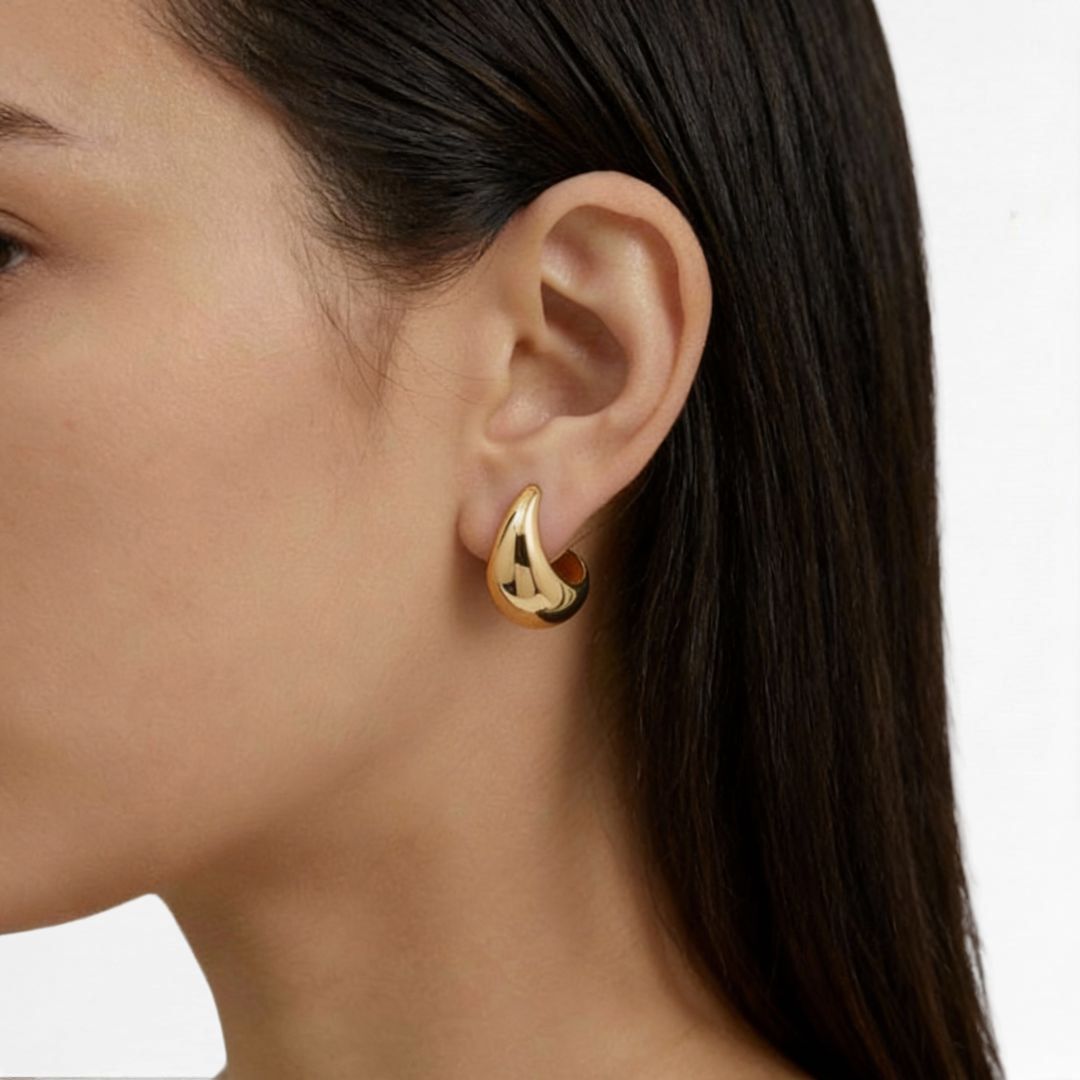 Boucle d'oreille goutte acier inoxydable Bellaime 3