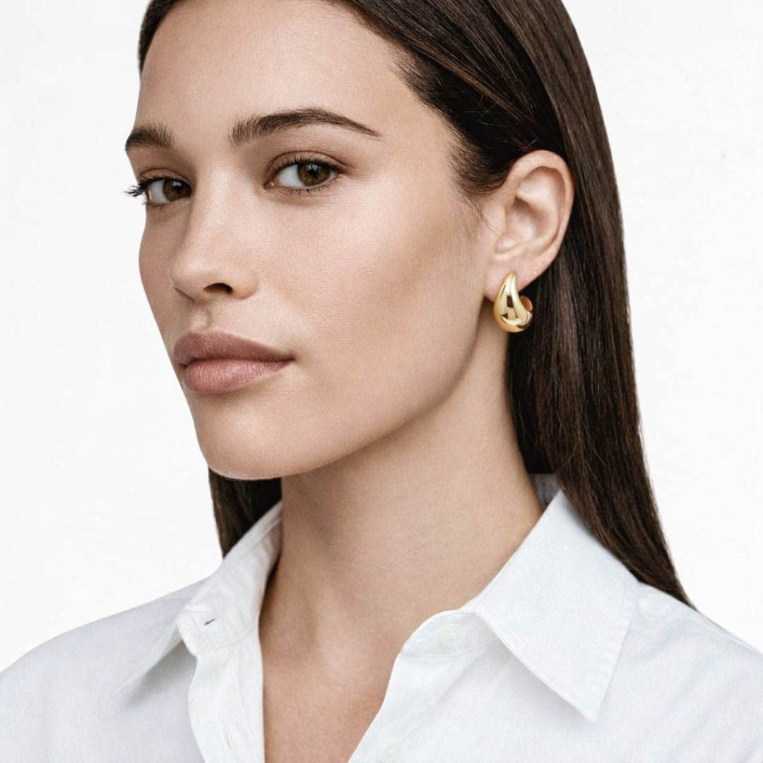 Boucle d'oreille goutte acier inoxydable Bellaime 4