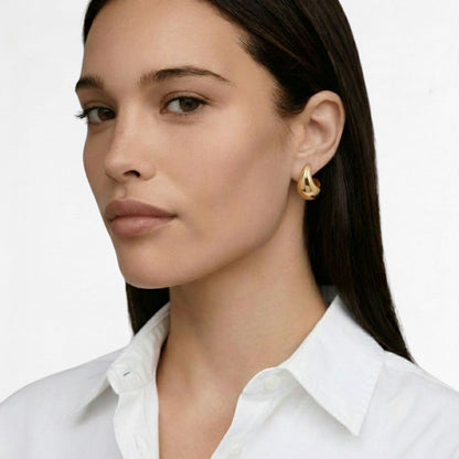 Boucle d'oreille goutte acier inoxydable Bellaime 4