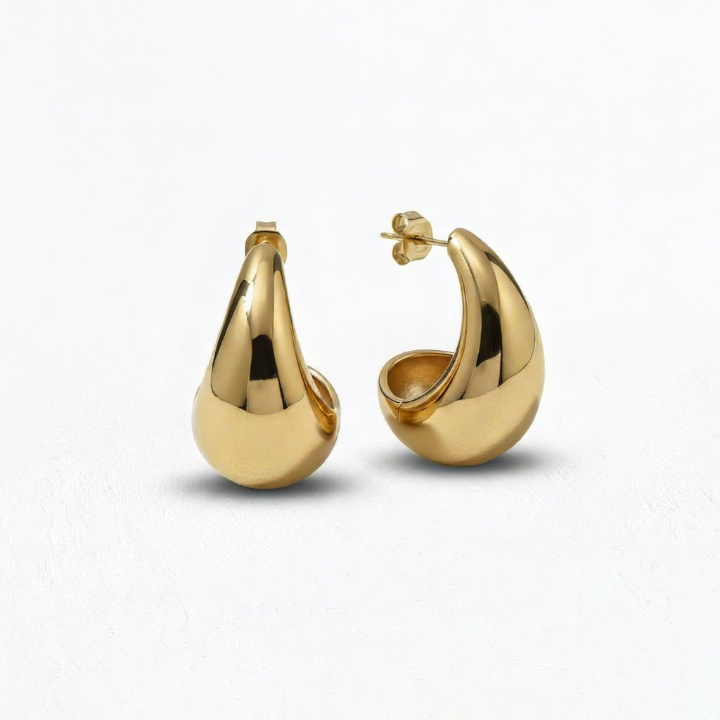 Boucle d'oreille goutte acier inoxydable Bellaime 5