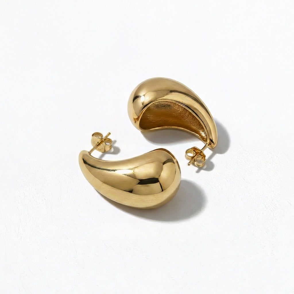 Boucle d'oreille goutte acier inoxydable Bellaime 6