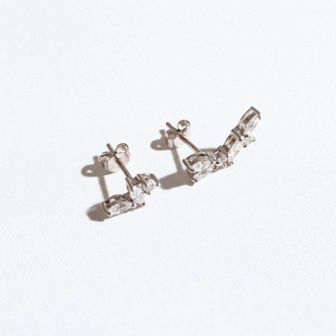 Boucle d'oreille grimpante argent 925 zirconium Ginny Bellaime 4