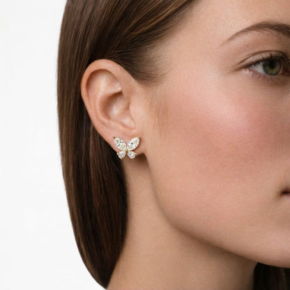 Puces d'oreilles papillon plaqué or 18K Butterfly Bellaime 3