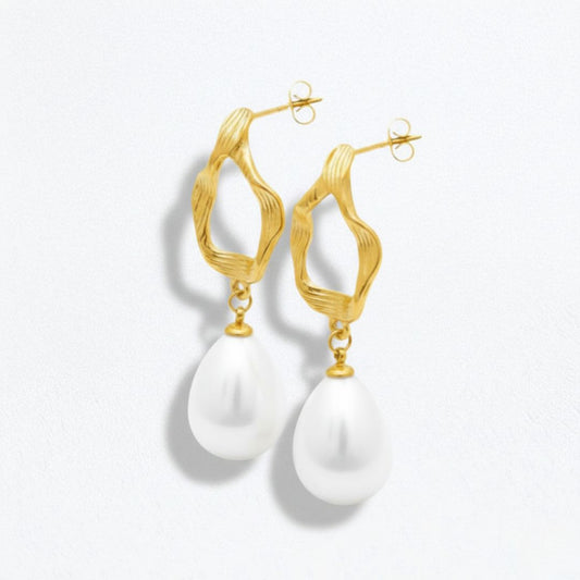 Boucles d'oreilles perle acier inoxydable Pearl Mystery Bellaime