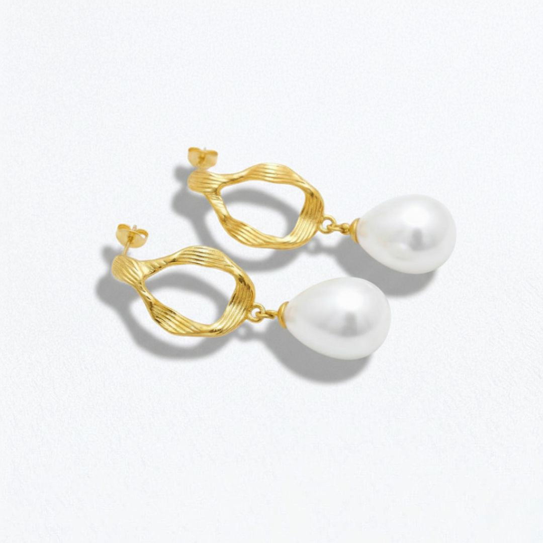 Boucles d'oreilles perle acier inoxydable Pearl Mystery Bellaime 4