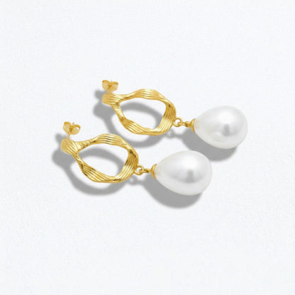 Boucles d'oreilles perle acier inoxydable Pearl Mystery Bellaime 4