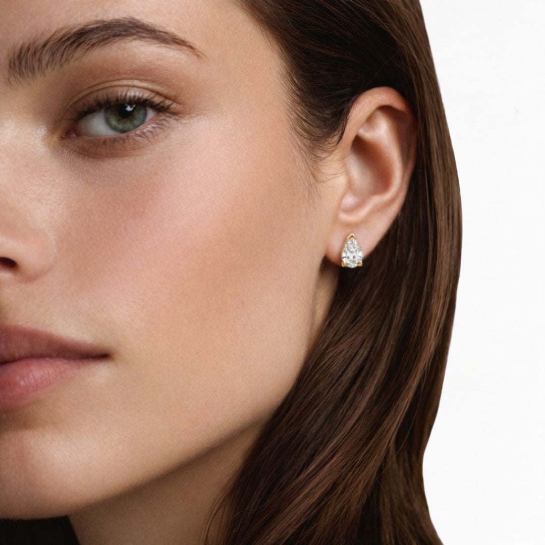 Puces d'Oreilles plaqué or 18K Grace Bellaime 2