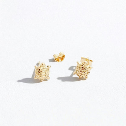 Boucle d'oreille tortue puce plaqué or 18K Tortuga Bellaime 5