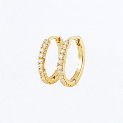 Boucles d'oreilles créole mini plaqué or 18K 1 cm Willa Bellaime