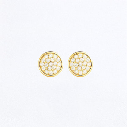 Puces d'oreilles plaqué or 18K zirconium All In Bellaime
