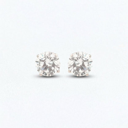 Boucle d'oreille puce argent 925 zirconium 8 mm Basic & Perfect Bellaime