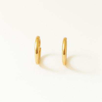 Boucles d'oreilles créoles plaqué or 18K 1,4 cm Basic & Perfect Bellaime 5