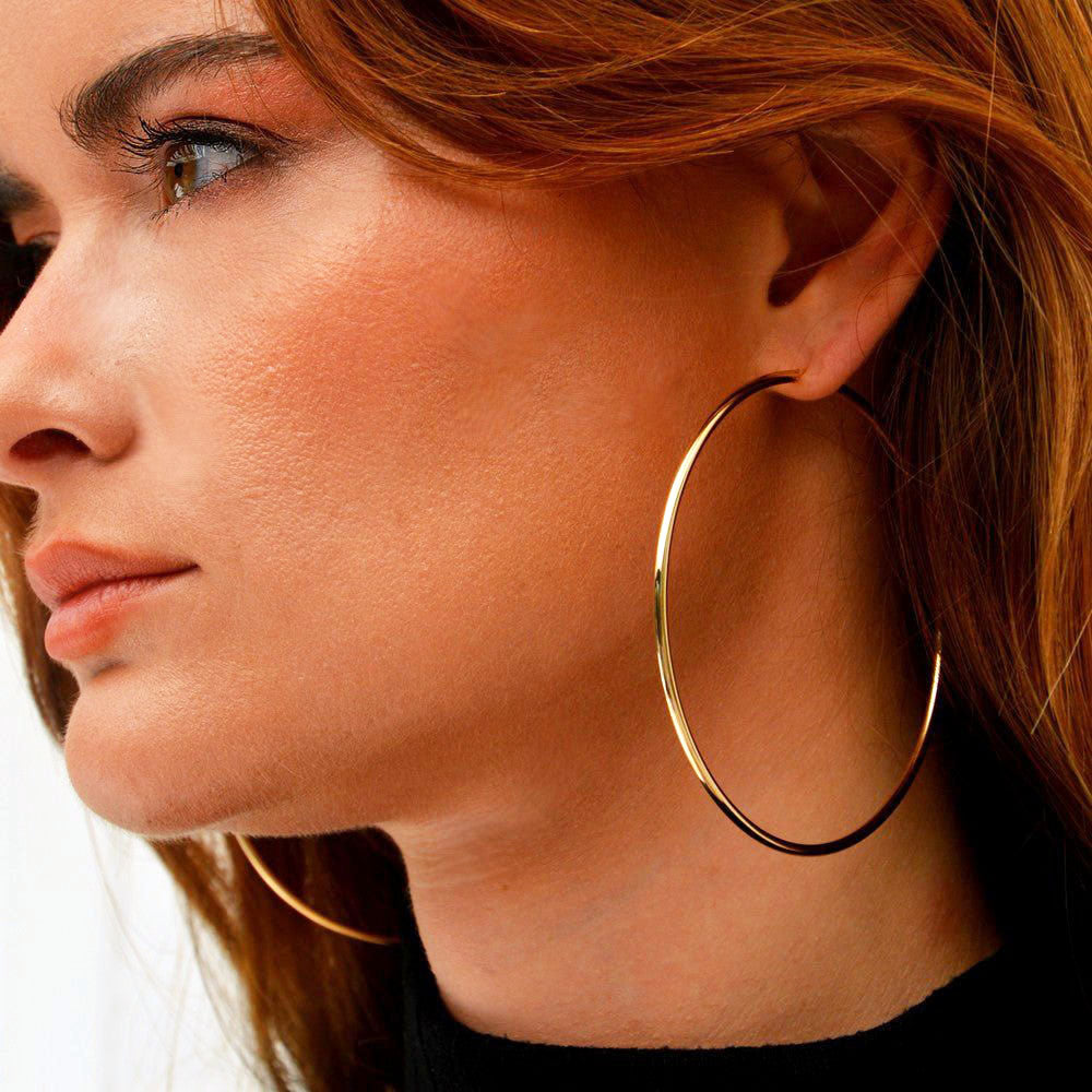 Boucles d'oreilles créoles 7 cm acier inoxydable Bellaime