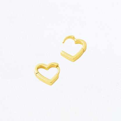 Boucle d'oreille coeur créole plaqué or 18K 1,5 cm Look of Love Bellaime 5