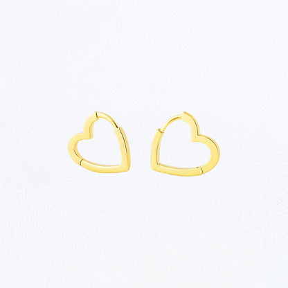 Boucle d'oreille coeur créole plaqué or 18K 1,5 cm Look of Love Bellaime