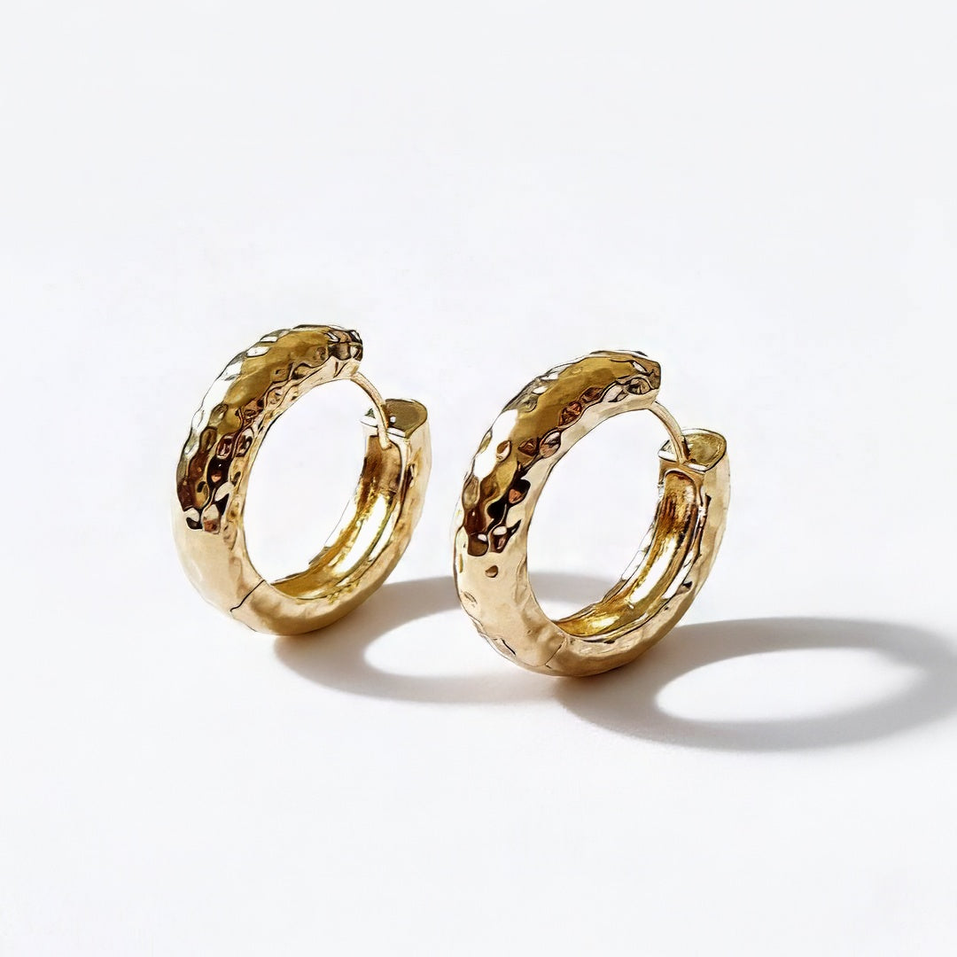 Boucles d'oreilles créoles plaqué or 18K 2 cm Camilla Bellaime
