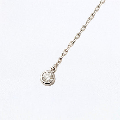 Boucle d'oreille fil argent 925 zirconium The One Bellaime 3