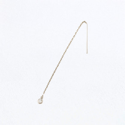 Boucle d'oreille fil argent 925 zirconium The One Bellaime 4