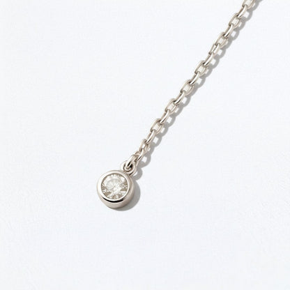 Boucle d'oreille fil argent 925 zirconium The One Bellaime 4