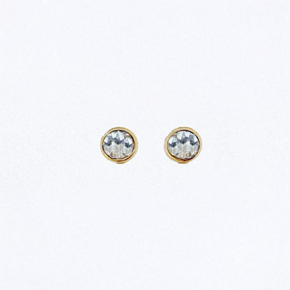 Puces d'oreilles plaqué or 18K zirconium Little Spark Bellaime