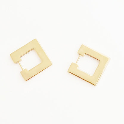 Boucles d'Oreilles Love Story - Créoles Plaqué Or 18K - 2,3 cm