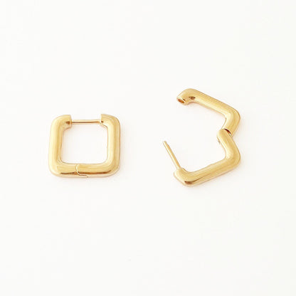 Boucles d'oreilles créoles plaqué or 18K 1,3 cm Moove Bellaime 4
