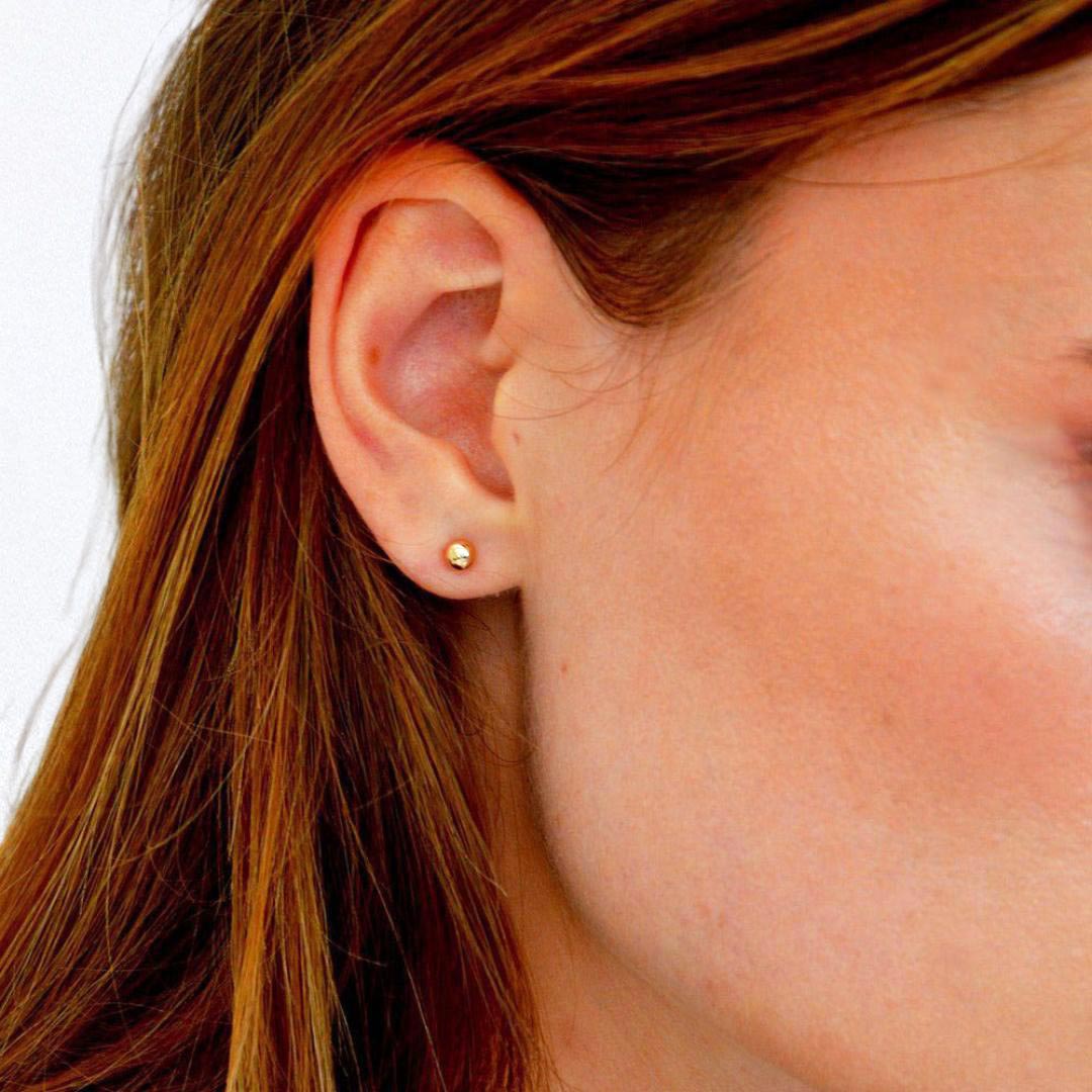 Puces d'oreilles plaqué or 18K Origins Bellaime 2