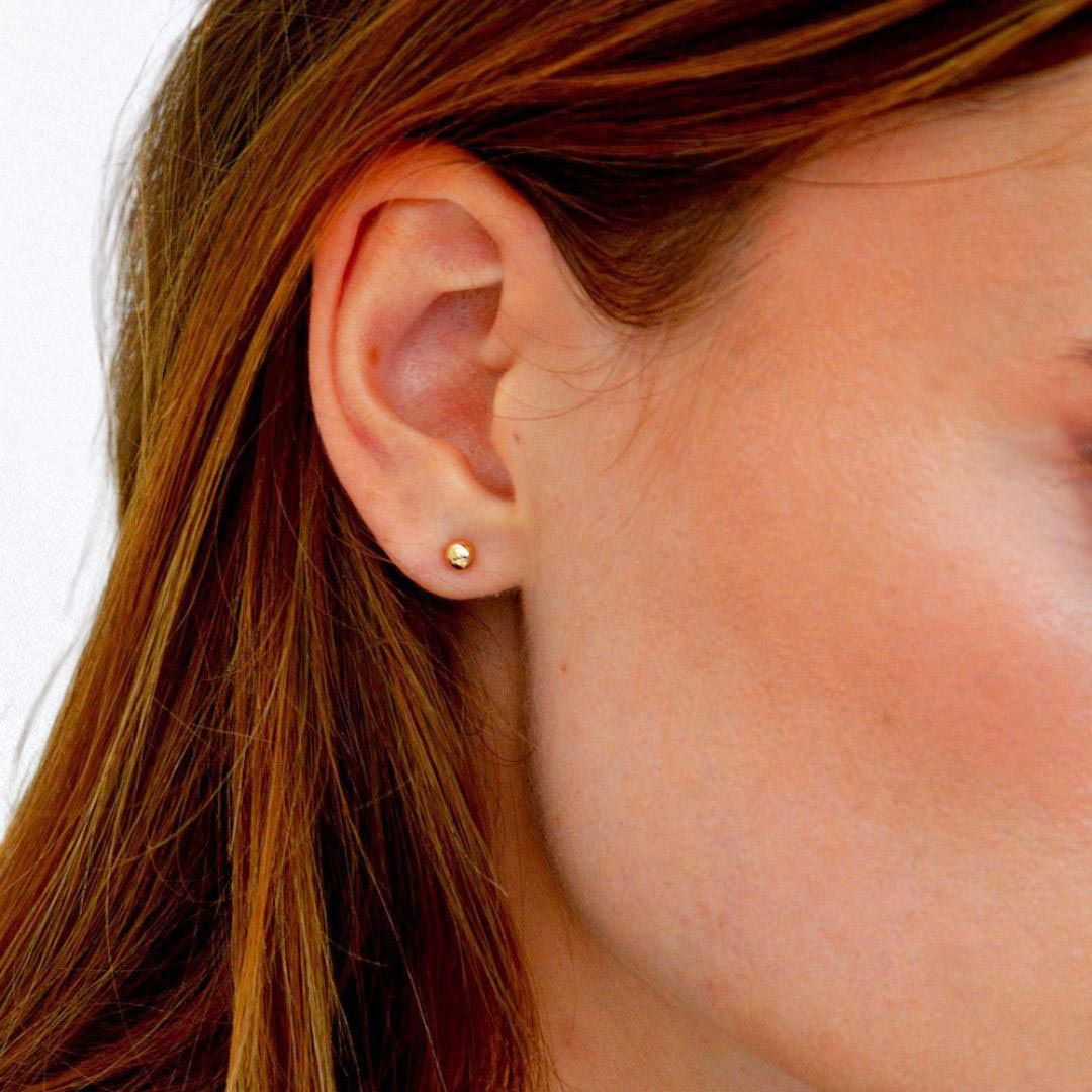 Puces d'oreilles plaqué or 18K Origins Bellaime 2