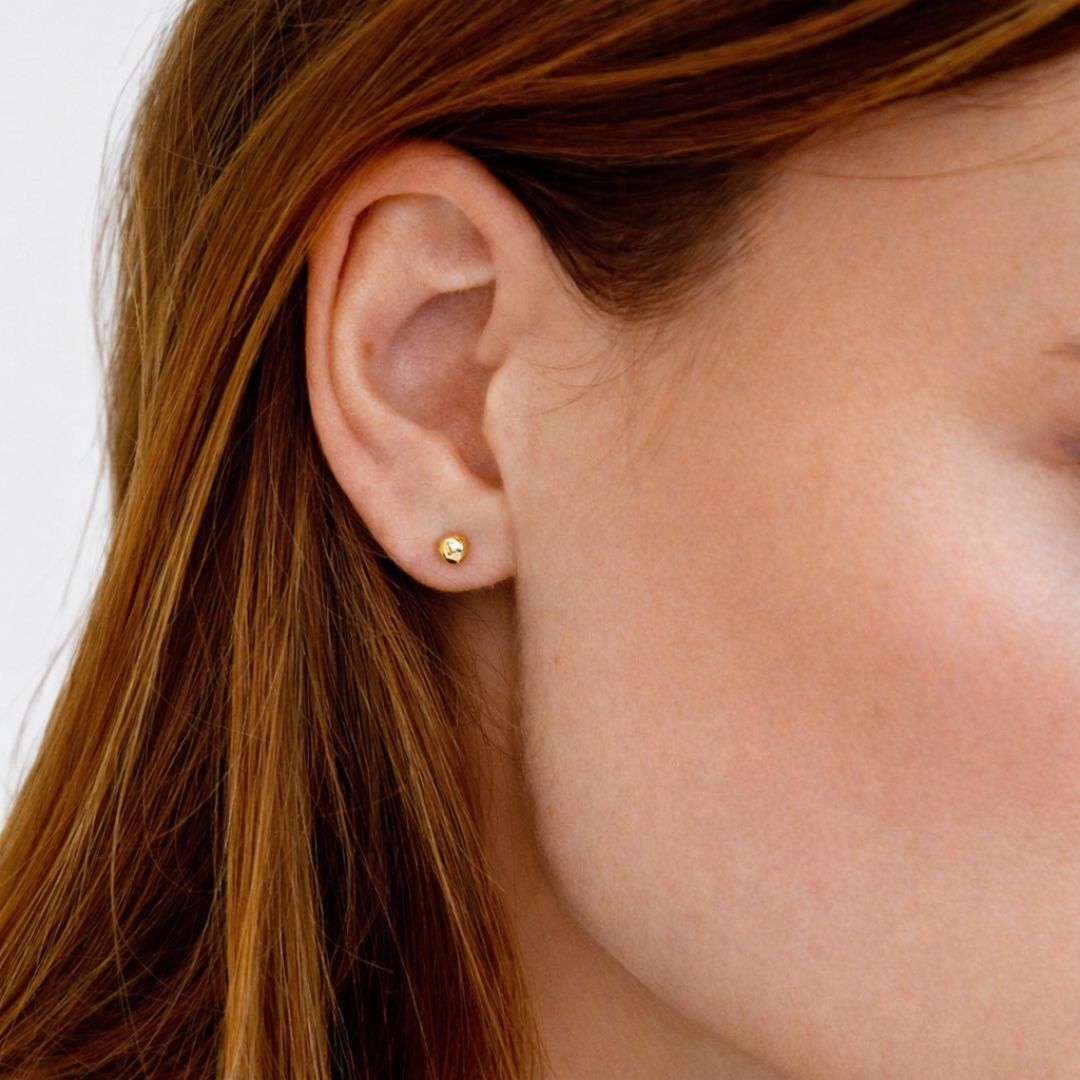 Puces d'oreilles plaqué or 18K Origins Bellaime 2