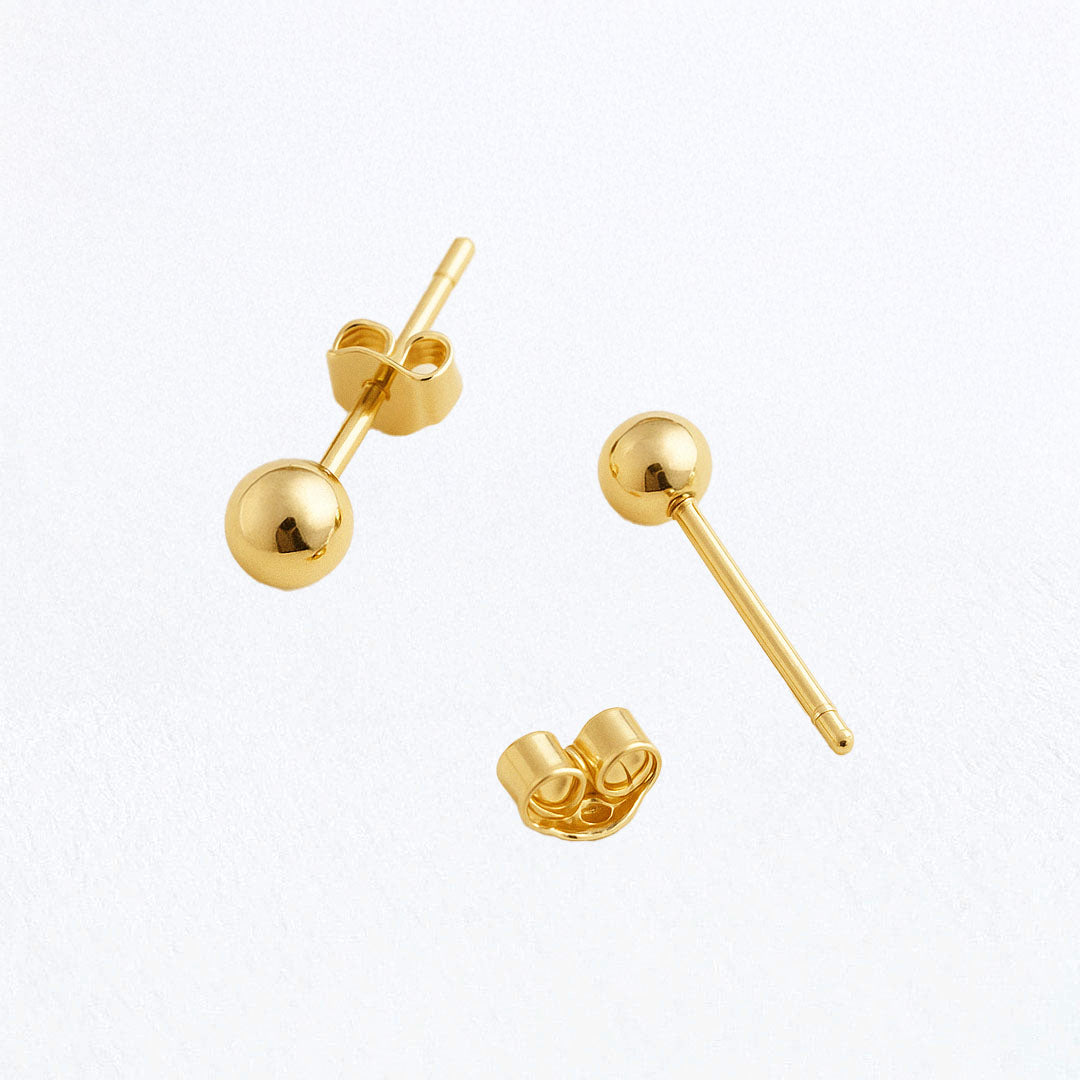 Puces d'oreilles plaqué or 18K Origins Bellaime 3