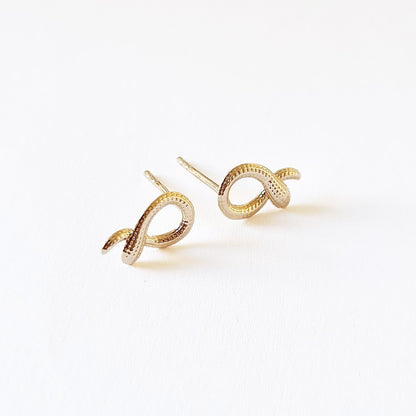 Boucles d'Oreilles Serpent Serpentina plaqué or Bellaime 3