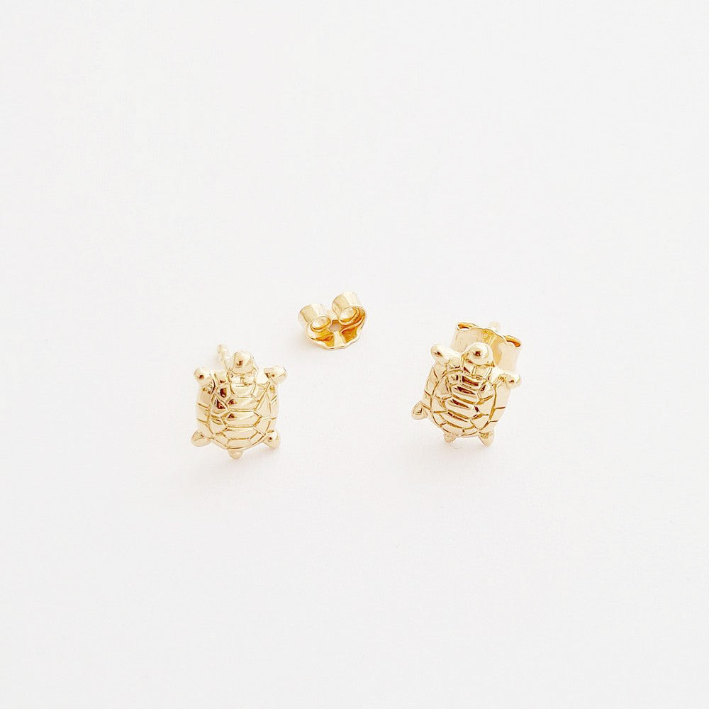 Boucle d'oreille tortue puce plaqué or 18K Tortuga Bellaime 3