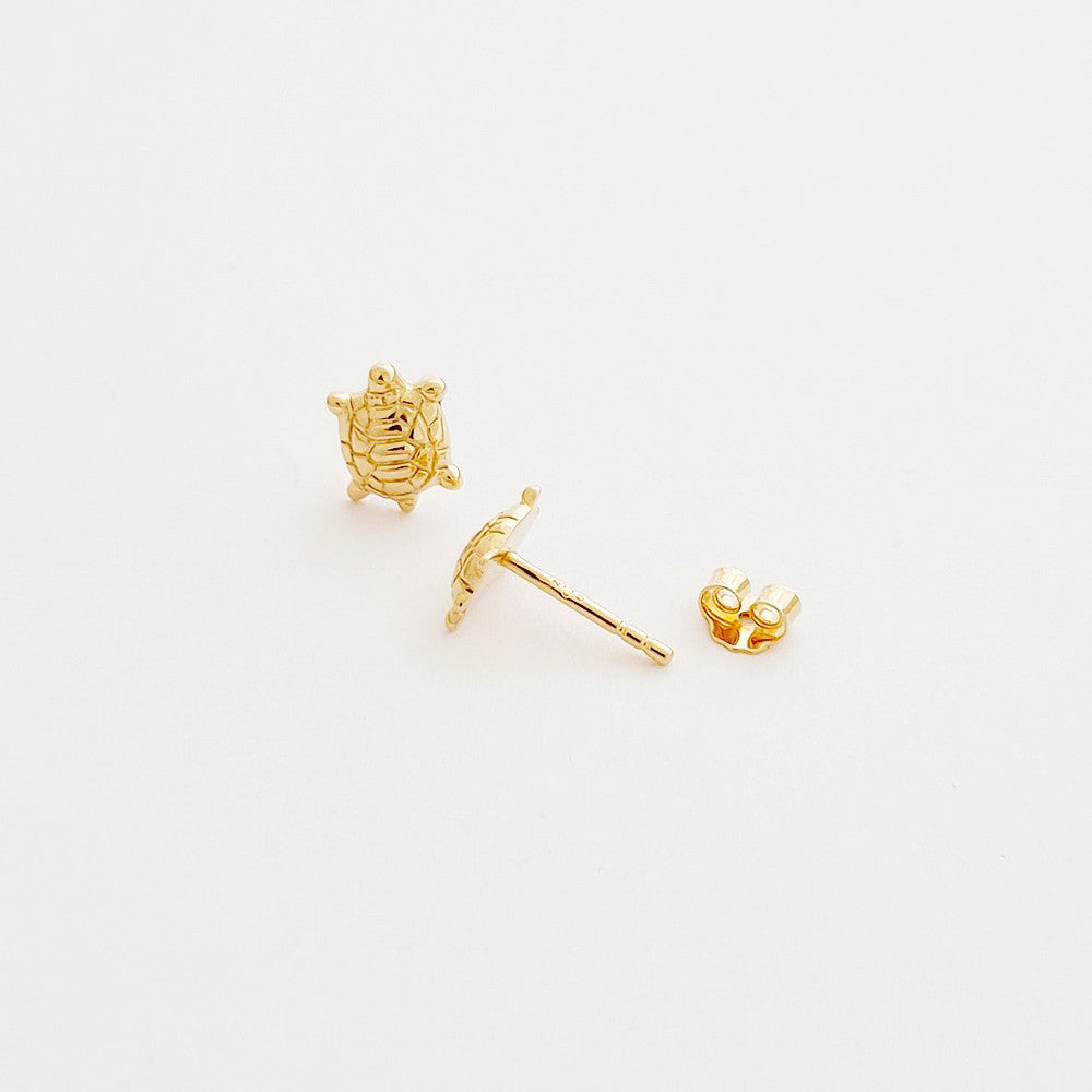 Boucle d'oreille tortue puce plaqué or 18K Tortuga Bellaime 6