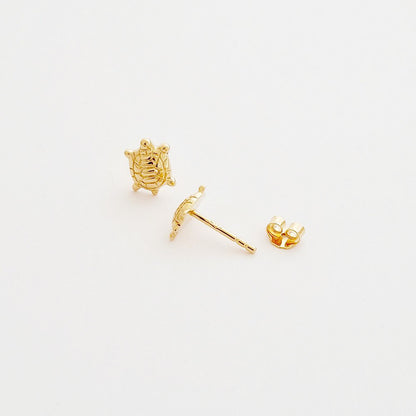 Boucle d'oreille tortue puce plaqué or 18K Tortuga Bellaime 6