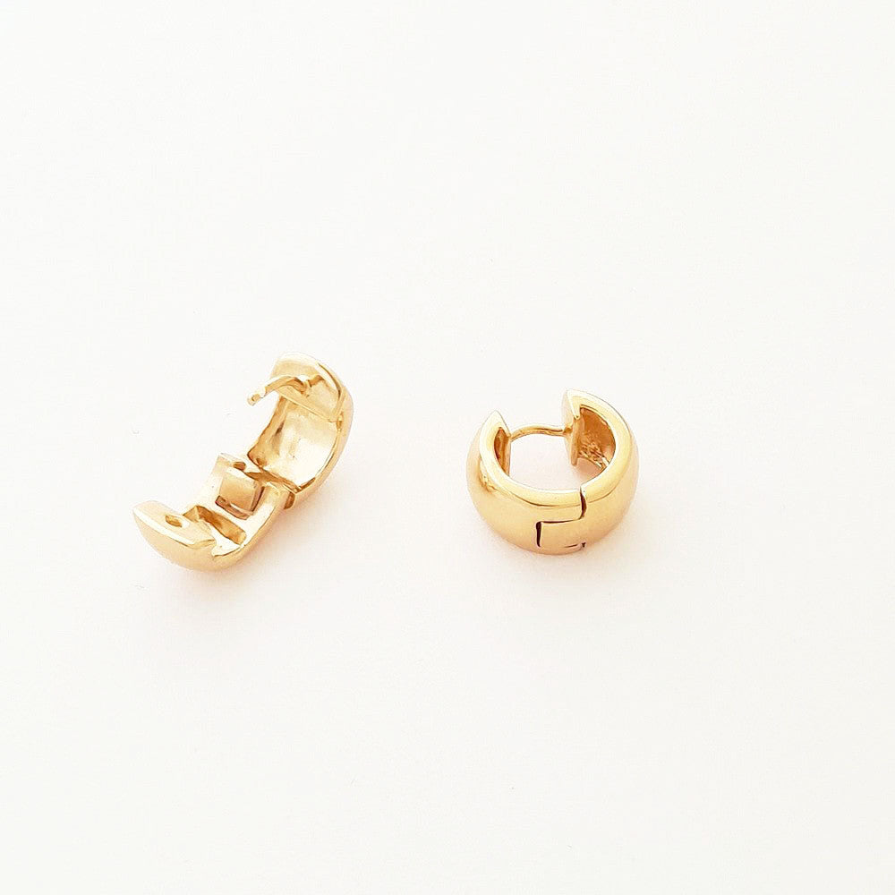 Boucles d'oreilles créoles épaisses plaqué or 18K 2 cm Voulez-Vous Bellaime 4