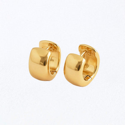 Boucles d'oreilles créoles épaisses plaqué or 18K 2 cm Voulez-Vous Bellaime